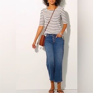 J Jill Harper Genuine Leather Cellphone Brown Crossbody With Keychain Attachment